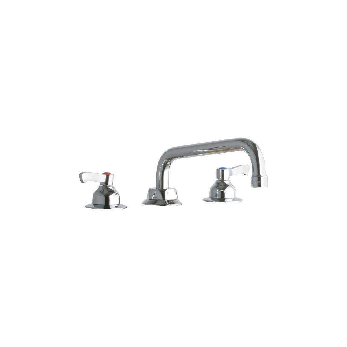 Elkay 8" Centerset with Concealed Deck Faucet with 8" Tube Spout 2" Lever Handles Chrome LK800TS08L2