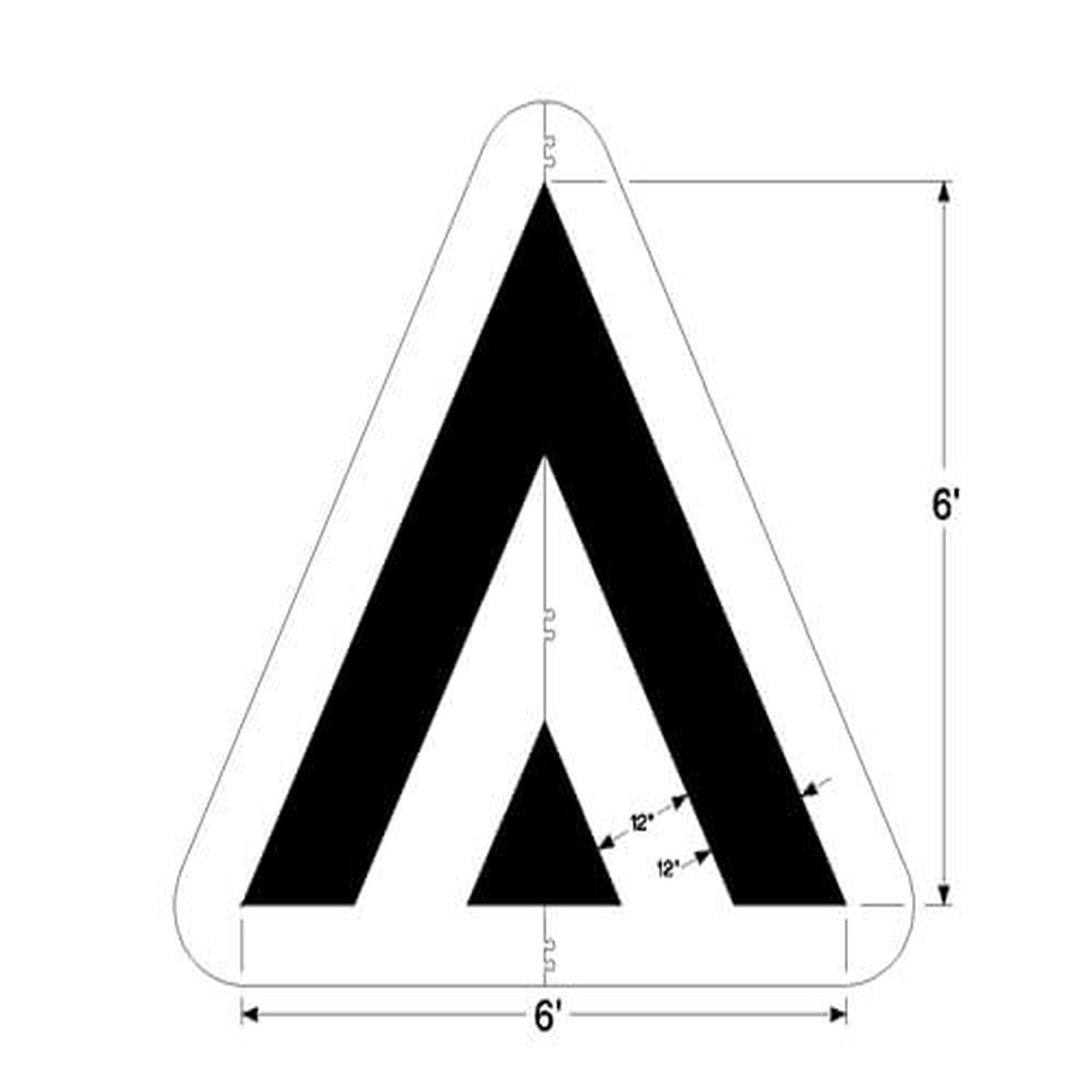 72 Federal Speed Hump & Bump Pavement Stencil
