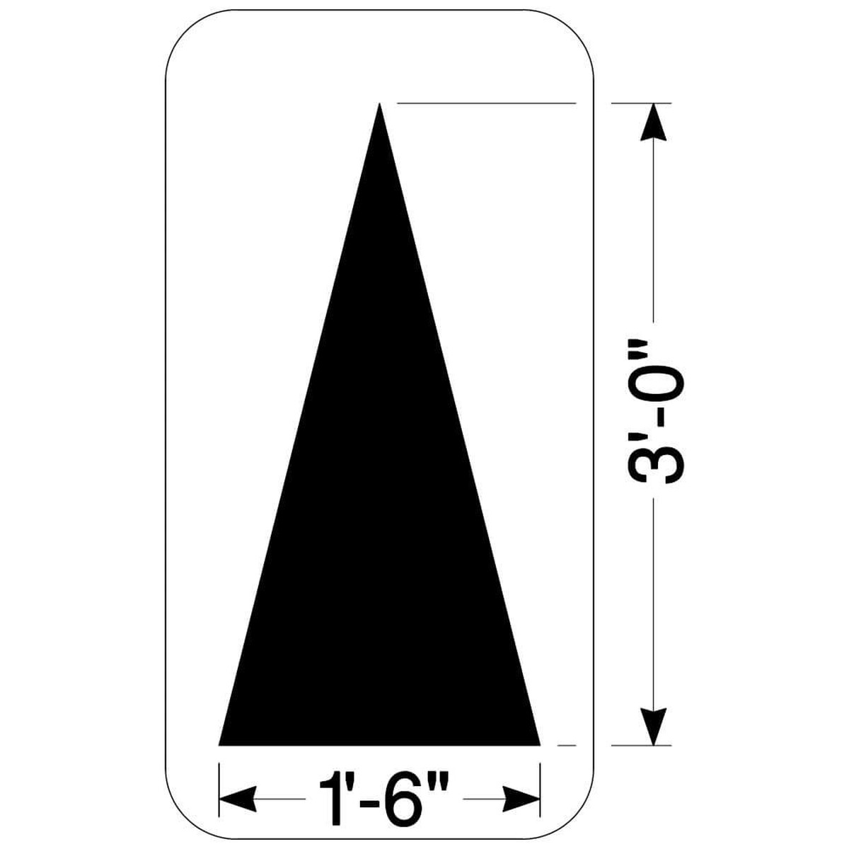 72 Football Field Directional Arrow Stencil
