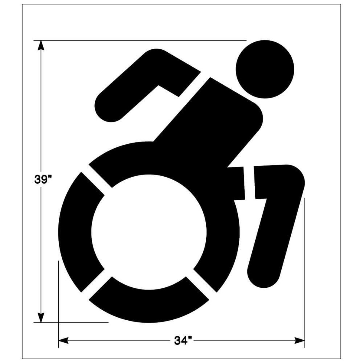 Accessible Icon Handicap Stencil