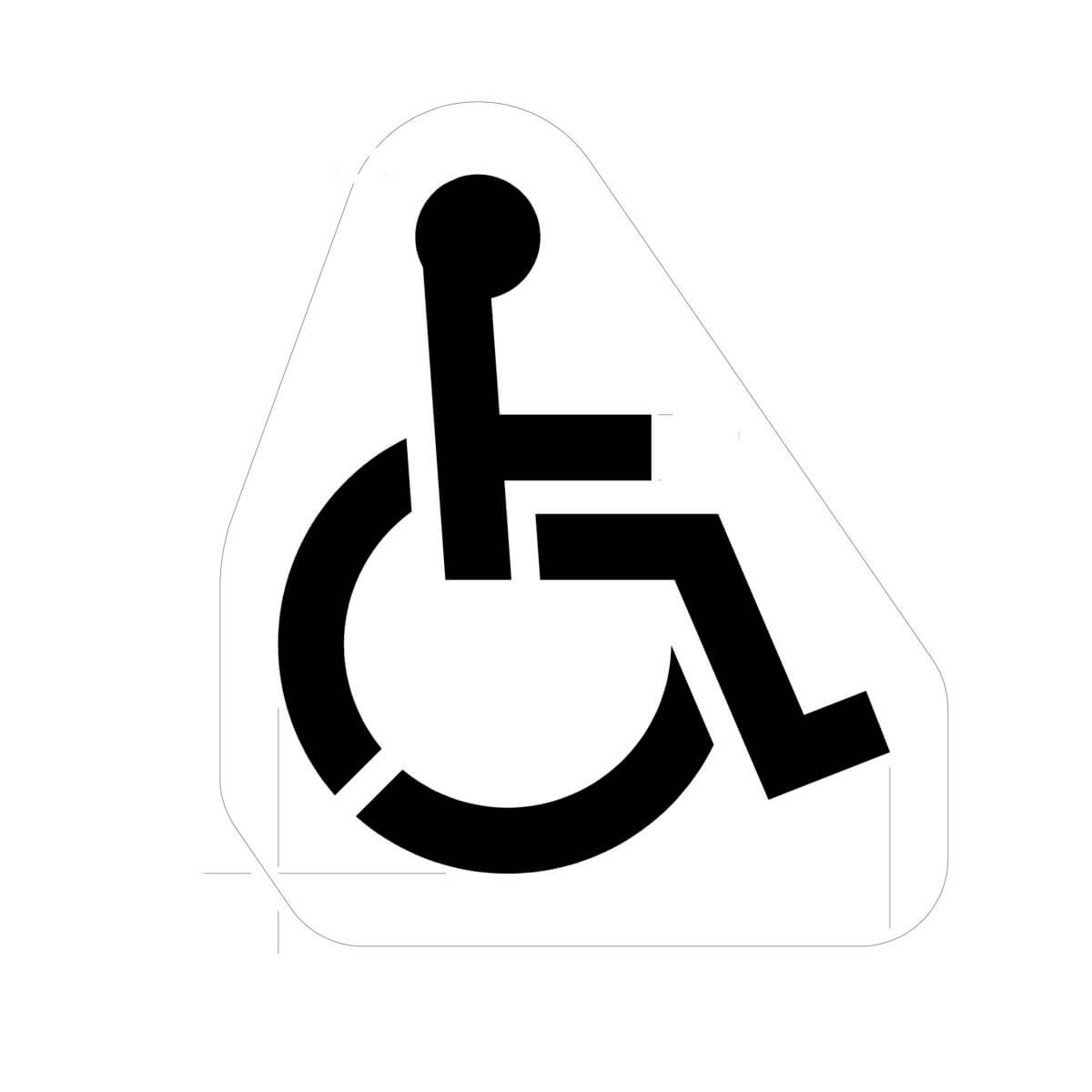Accessible Parking Stencil  1/8 PolyTough (Lifetime Warranty) - Large