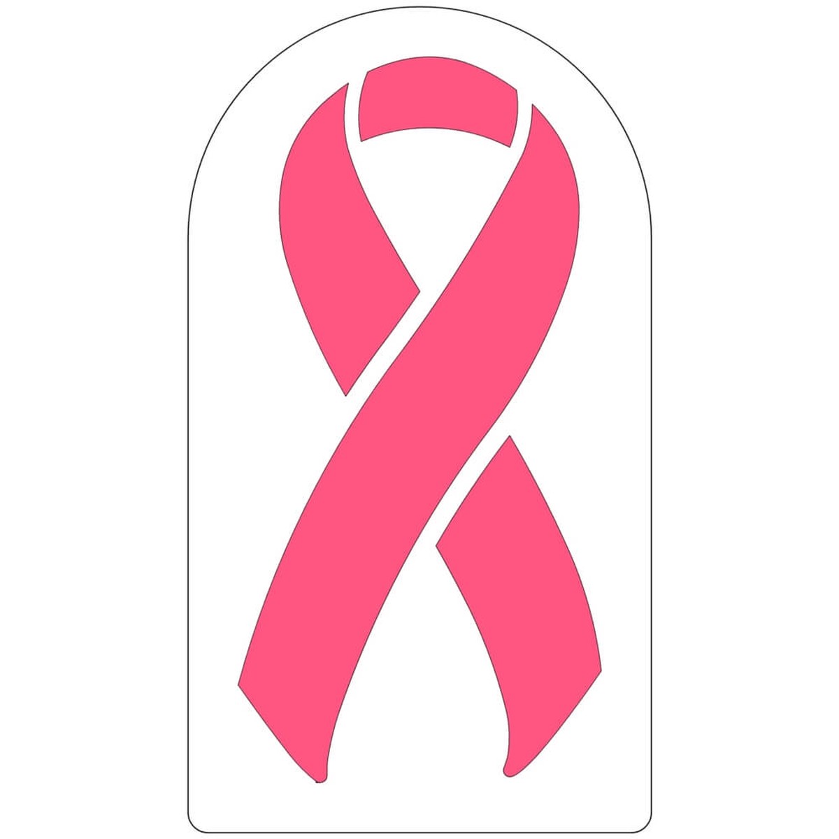 Breast Cancer Awareness Ribbon Stencil