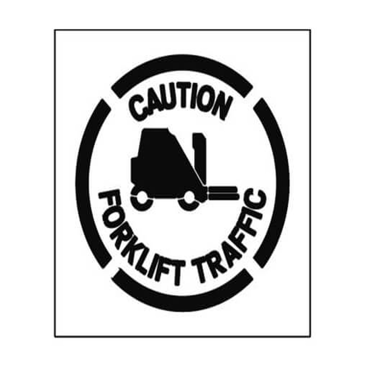 Caution Forklift Traffic Warehouse Safety Stencil