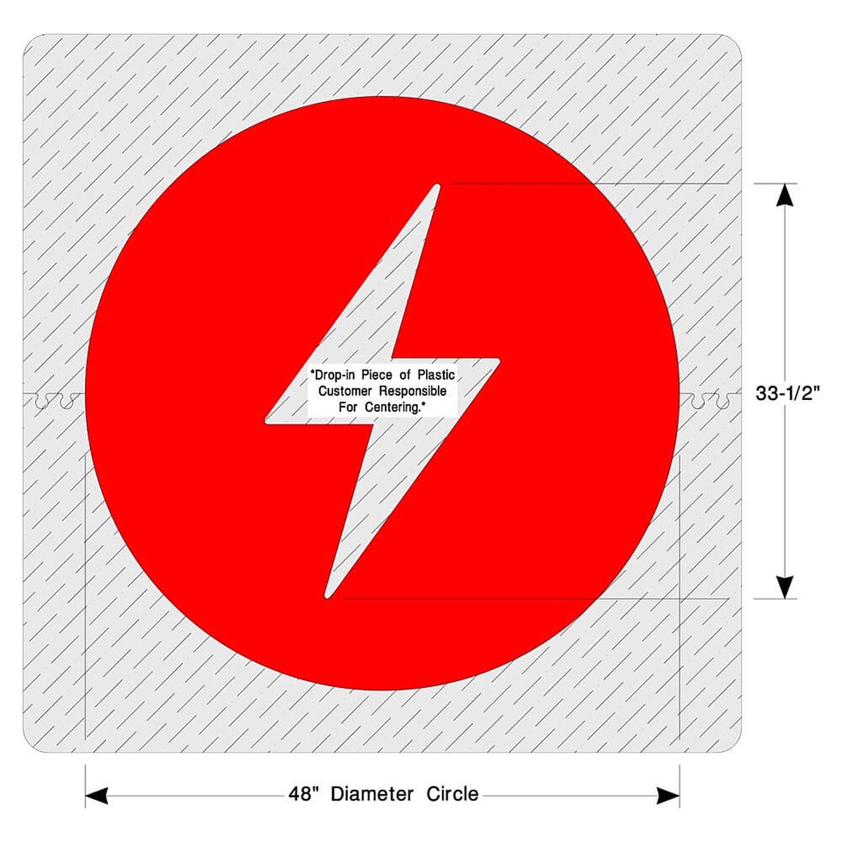 Electric Vehicle (EV) Parking & Charging Stencil  Bolt Design