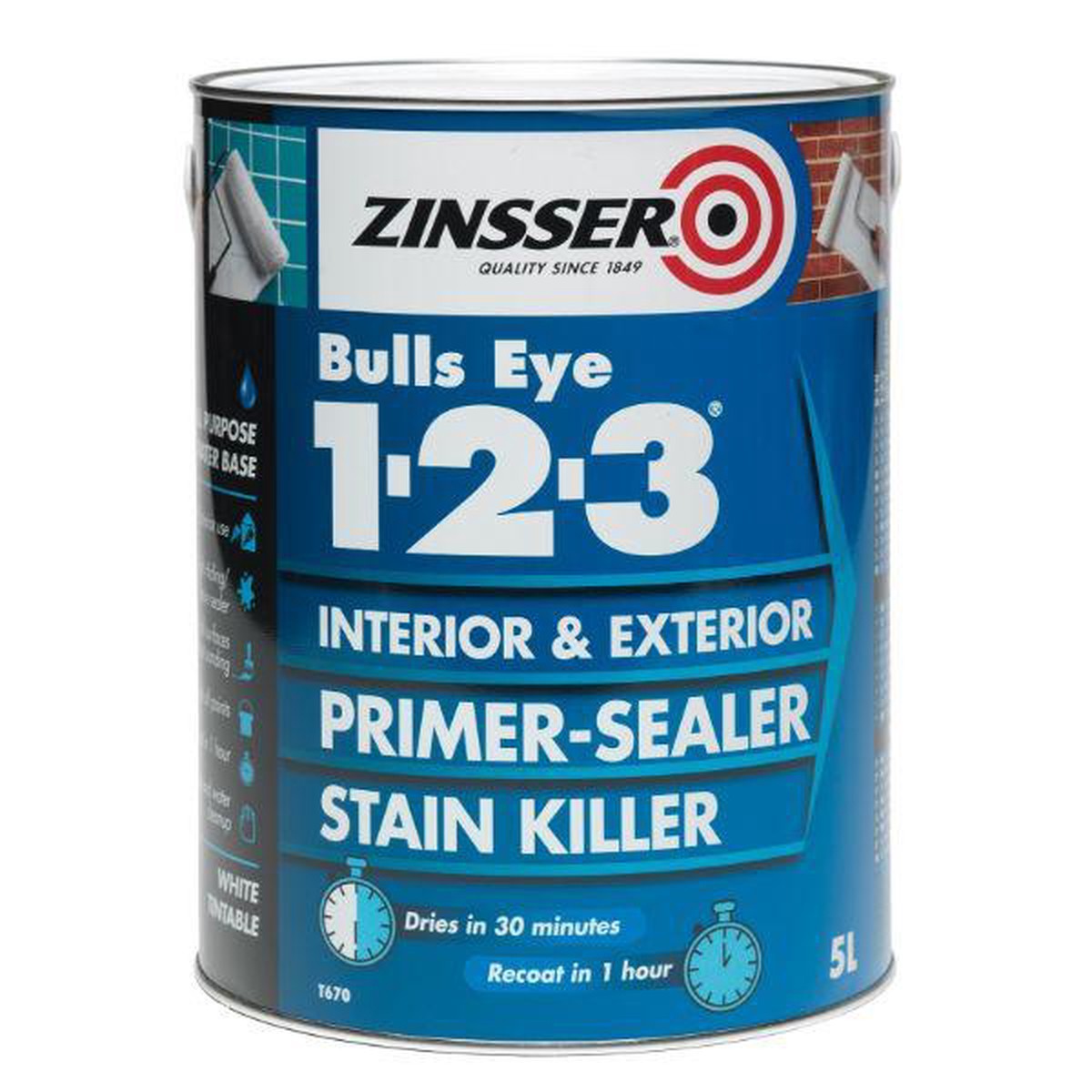 Zinsser Bulls Eye 1-2-3 Primer Sealer 5L - Default