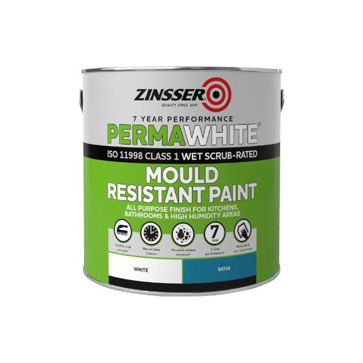 Zinsser Perma White Interior Satin 2.5L - Default