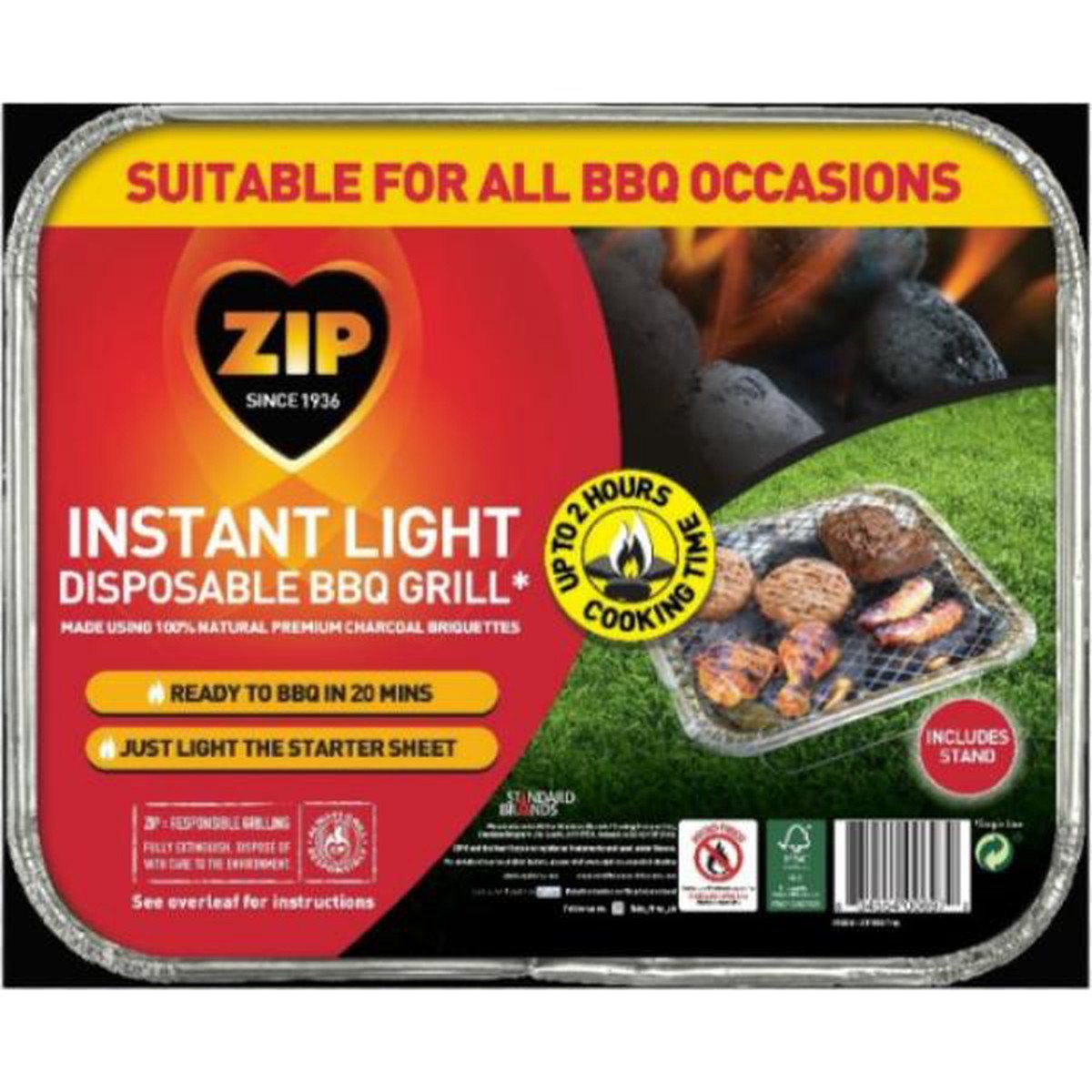 Zip Instant Light Disposable Grill - Default