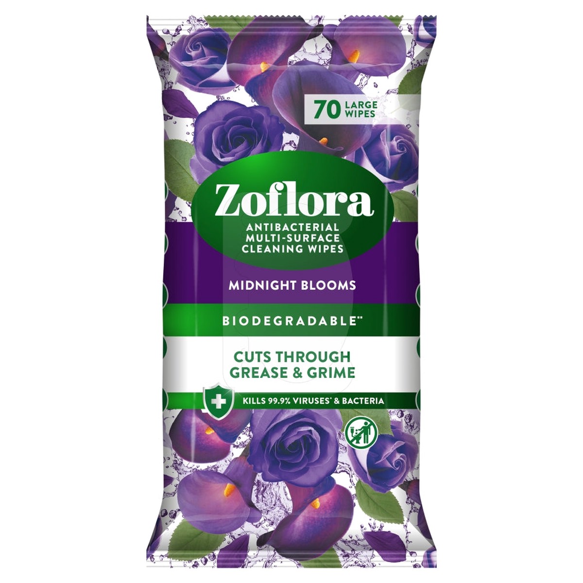 Zoflora Midnight Blooms 70 Wipes - Default