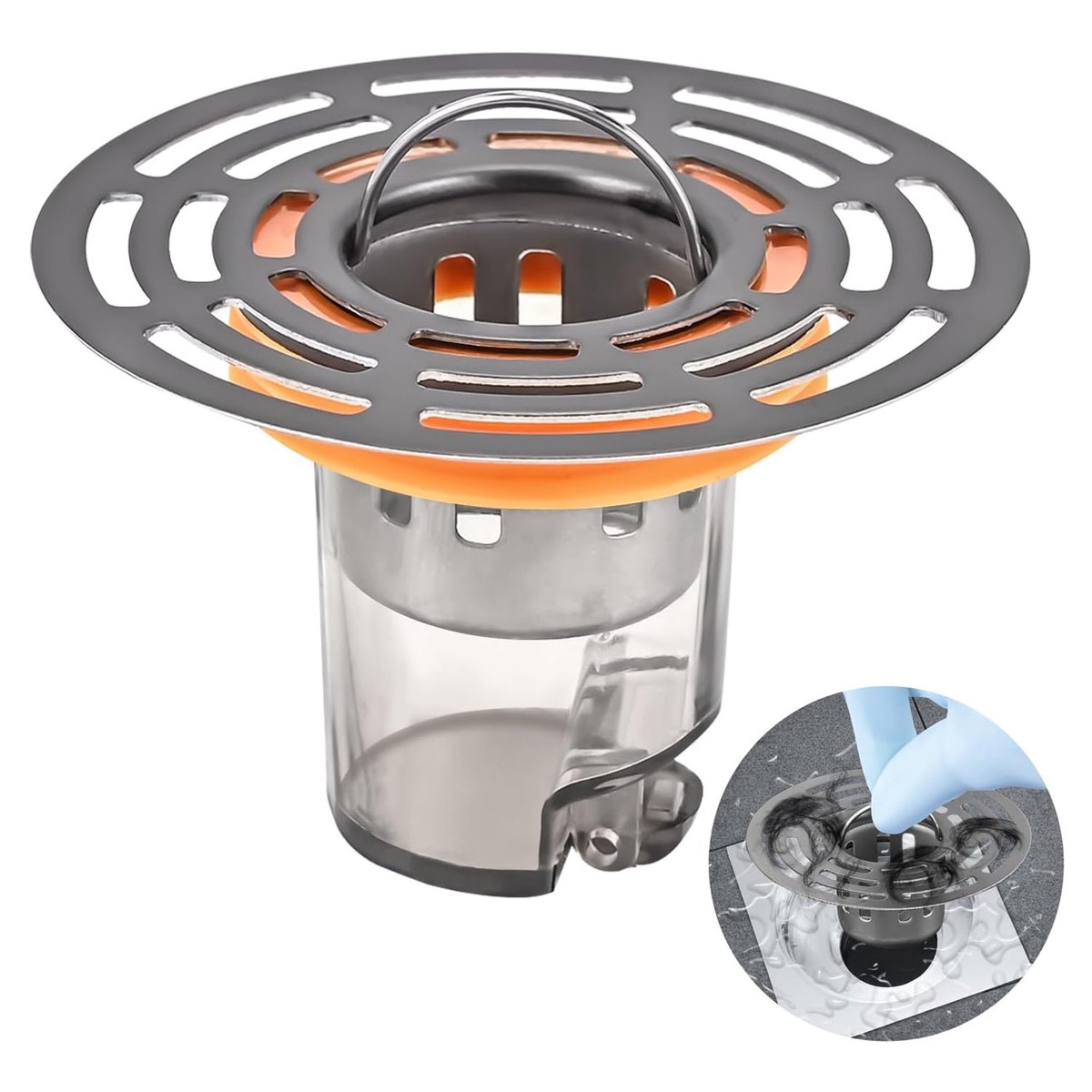 Shower Stopper, Anti-Odour Floor Drain Core with Filter Mesh (1 Pc)